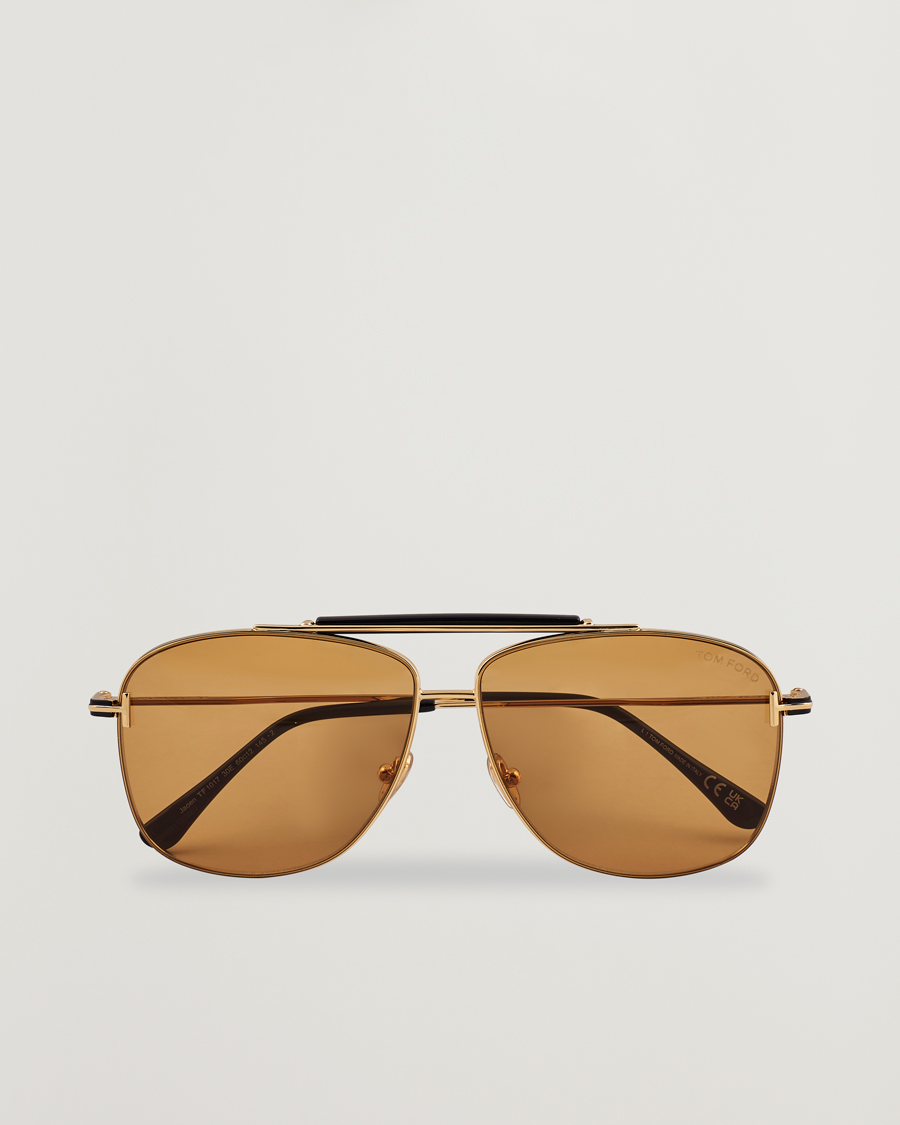 Herren | Sonnenbrillen | Tom Ford | Jaden FT1017 Metal Sunglasses Gold/Brown