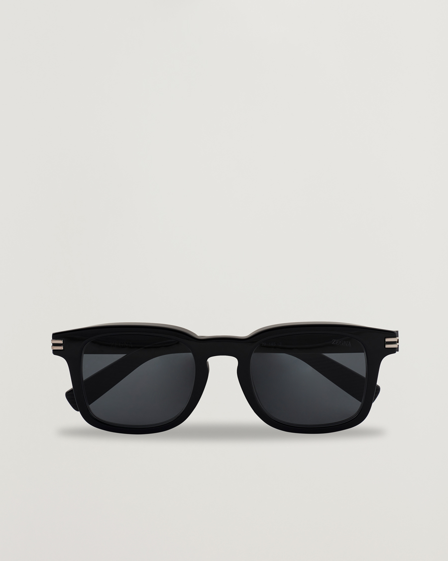 Herren | Sonnenbrillen | Zegna | EZ0230 Sunglasses Black/Smoke