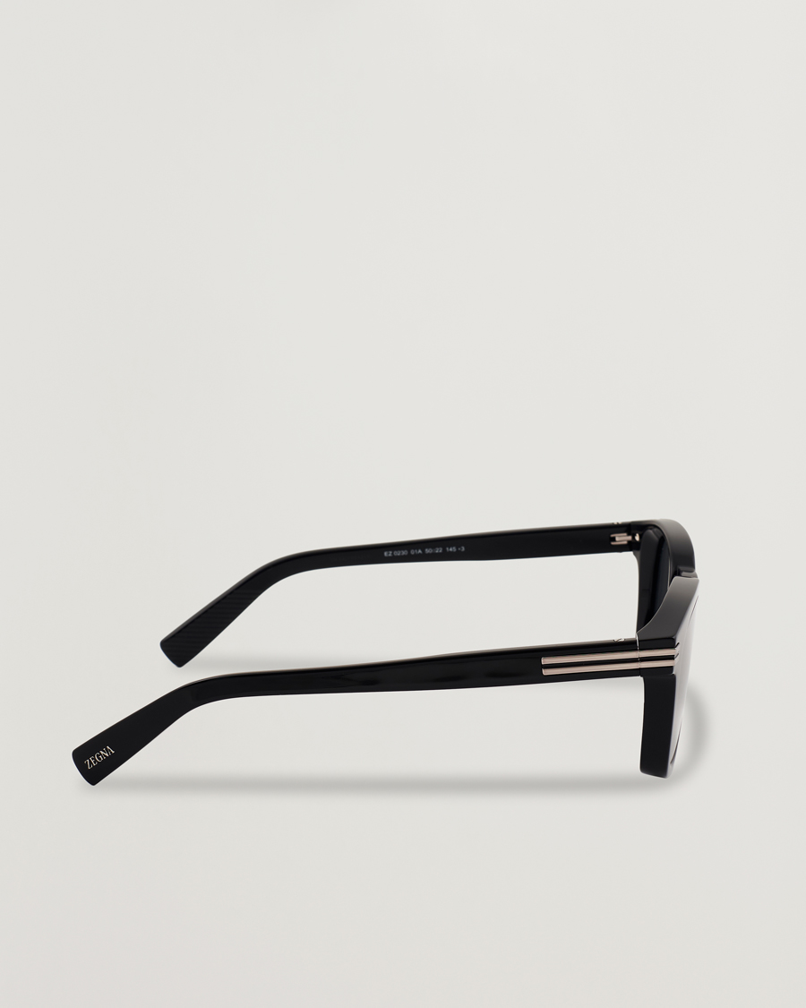 Herren | Sonnenbrillen | Zegna | EZ0230 Sunglasses Black/Smoke