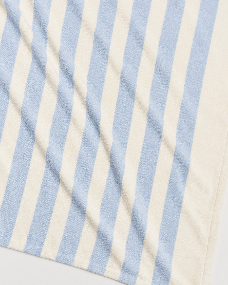 Herren | Tekla Organic Terry Beach Towel Isle Blue Stripes | Tekla | Organic Terry Beach Towel Isle Blue Stripes