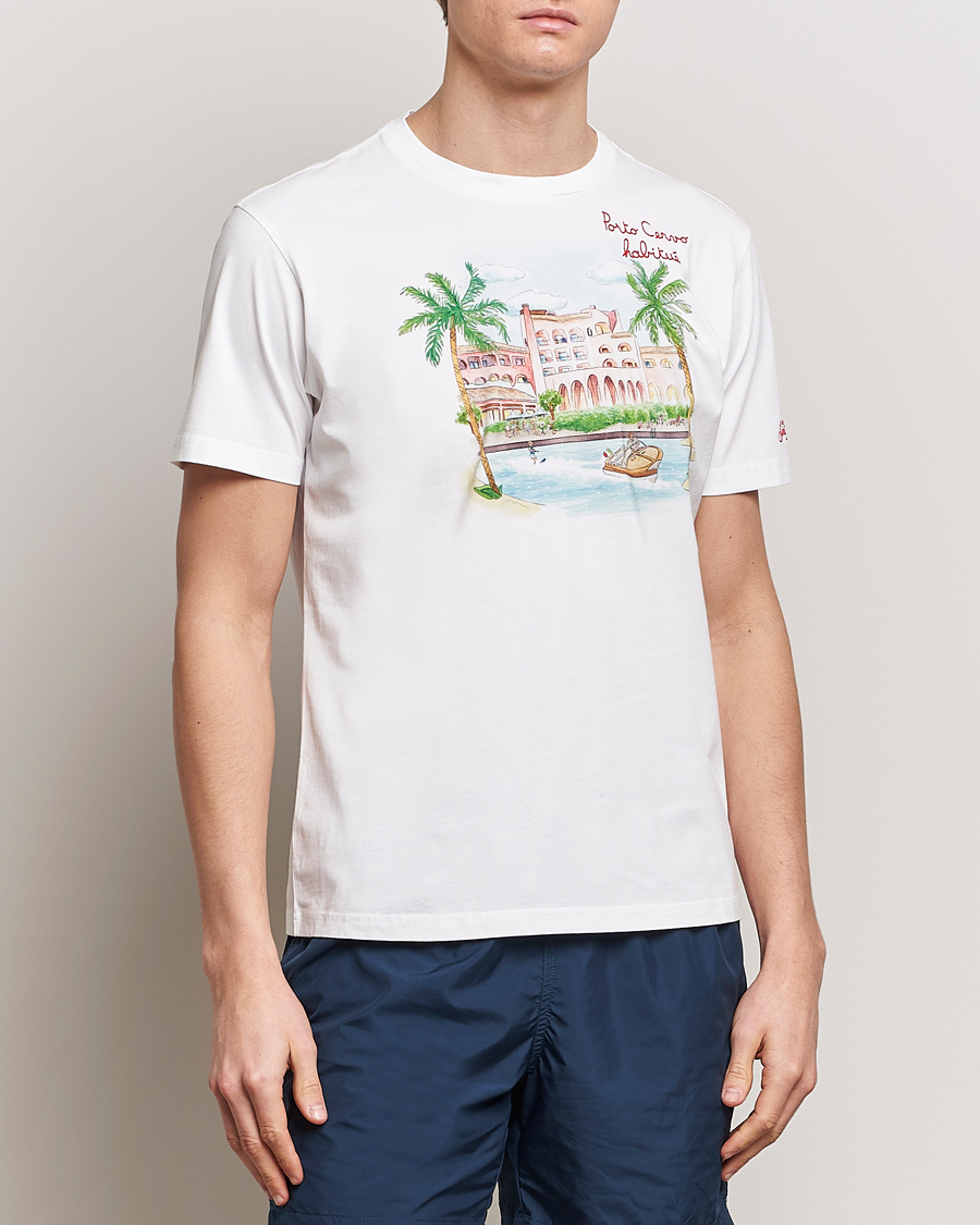 Herren | MC2 Saint Barth | MC2 Saint Barth | Printed Cotton T-Shirt Porto Cervo