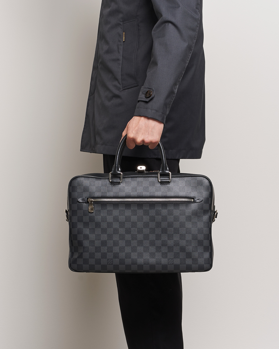 Herren | Pre-Owned & Vintage Bags | Louis Vuitton Pre-Owned | Porte Document Business Damier Graphite