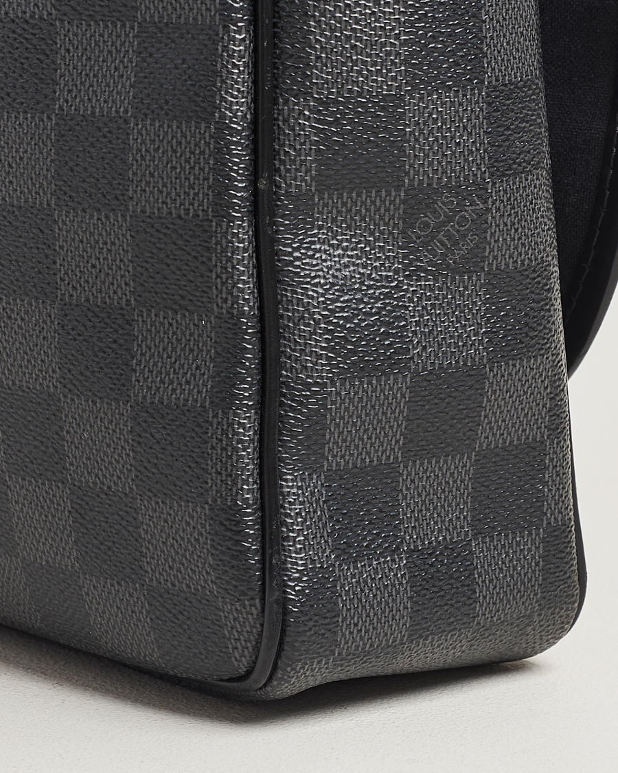 Herren | Louis Vuitton Pre-Owned Daniel MM Satchel Leather Bag Damier Graphite | Louis Vuitton Pre-Owned | Daniel MM Satchel Leather Bag Damier Graphite
