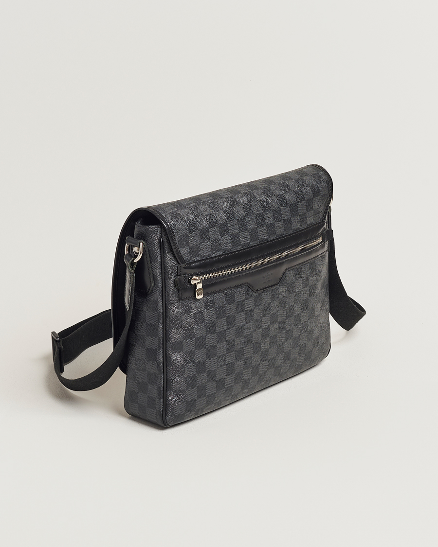 Herren | Louis Vuitton Pre-Owned Daniel MM Satchel Leather Bag Damier Graphite | Louis Vuitton Pre-Owned | Daniel MM Satchel Leather Bag Damier Graphite