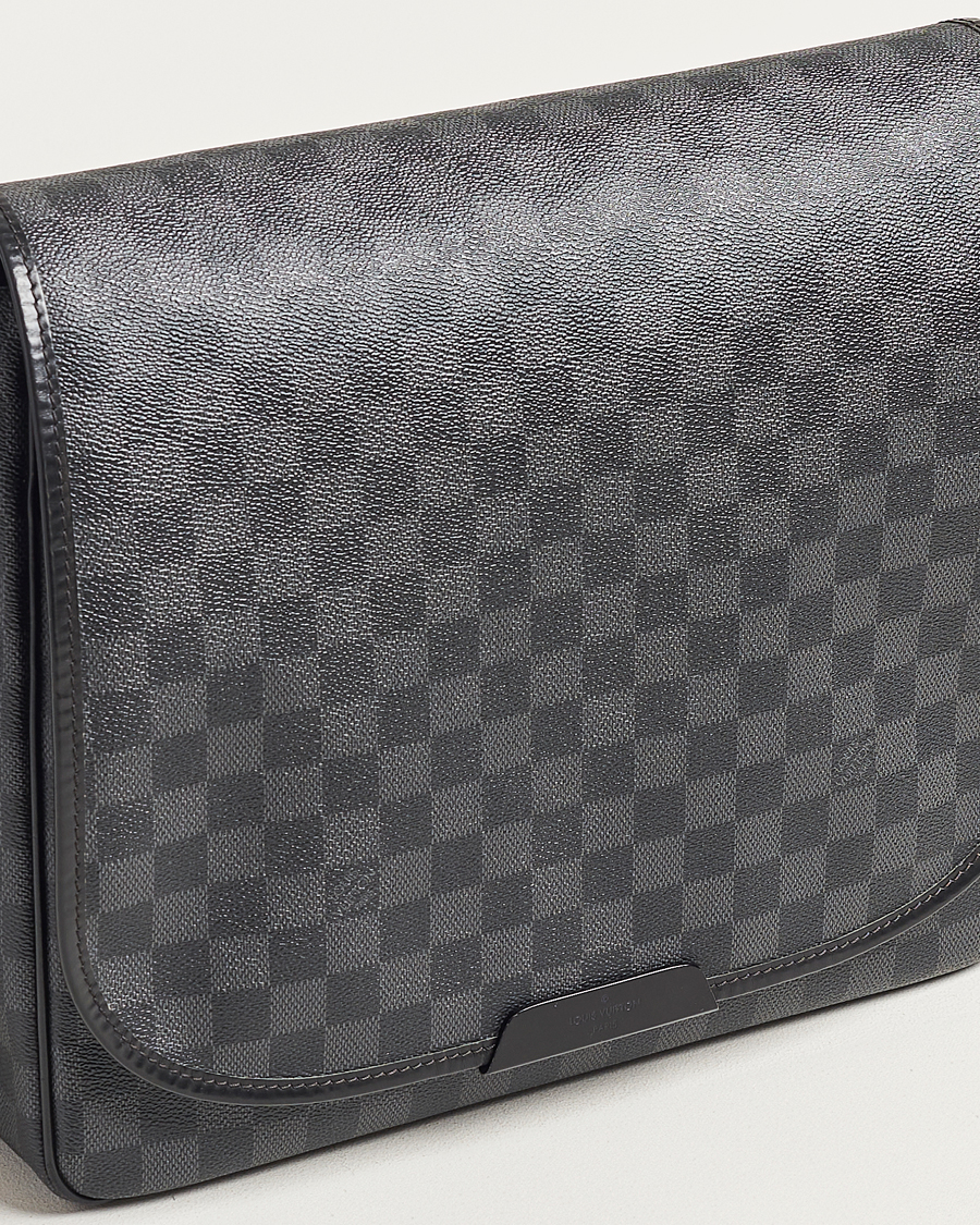 Herren | Louis Vuitton Pre-Owned Daniel MM Satchel Leather Bag Damier Graphite | Louis Vuitton Pre-Owned | Daniel MM Satchel Leather Bag Damier Graphite