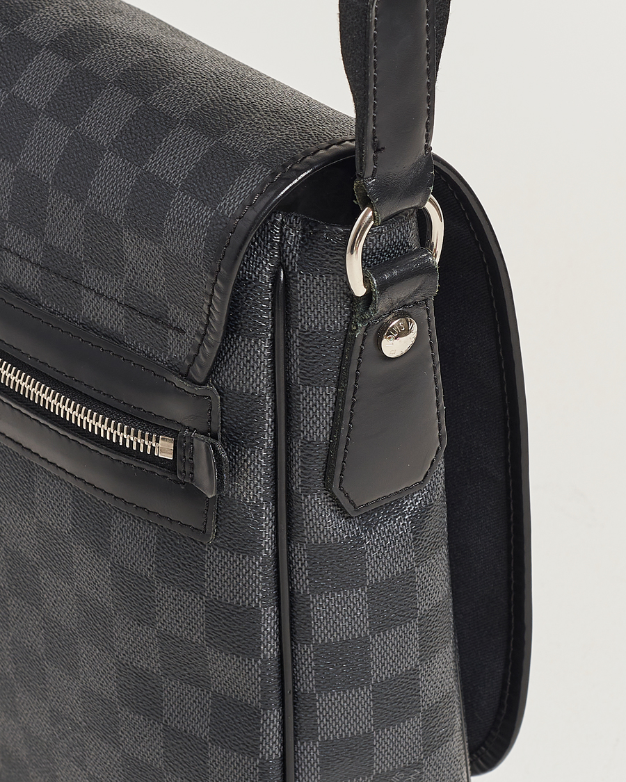 Herren | Louis Vuitton Pre-Owned Daniel MM Satchel Leather Bag Damier Graphite | Louis Vuitton Pre-Owned | Daniel MM Satchel Leather Bag Damier Graphite