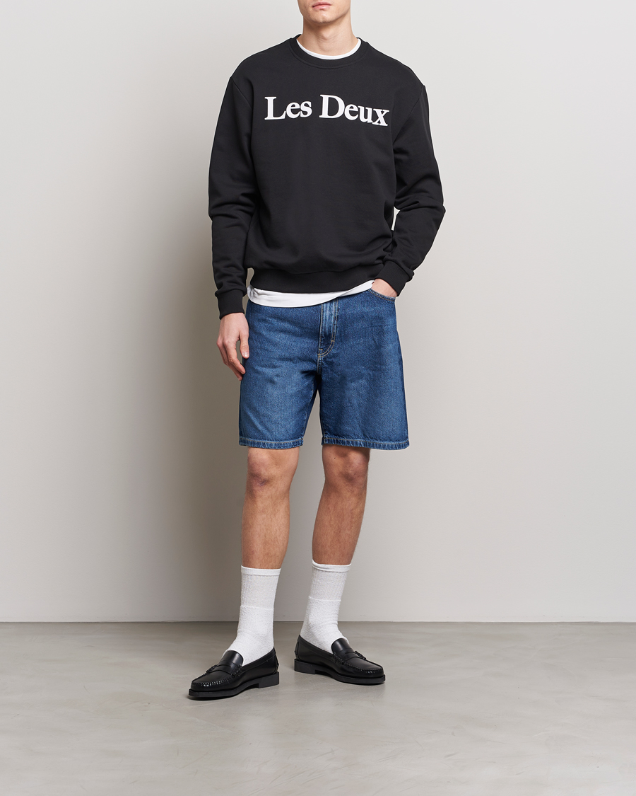 Herren | Pullover | LES DEUX | Charles Logo Sweatshirt Black