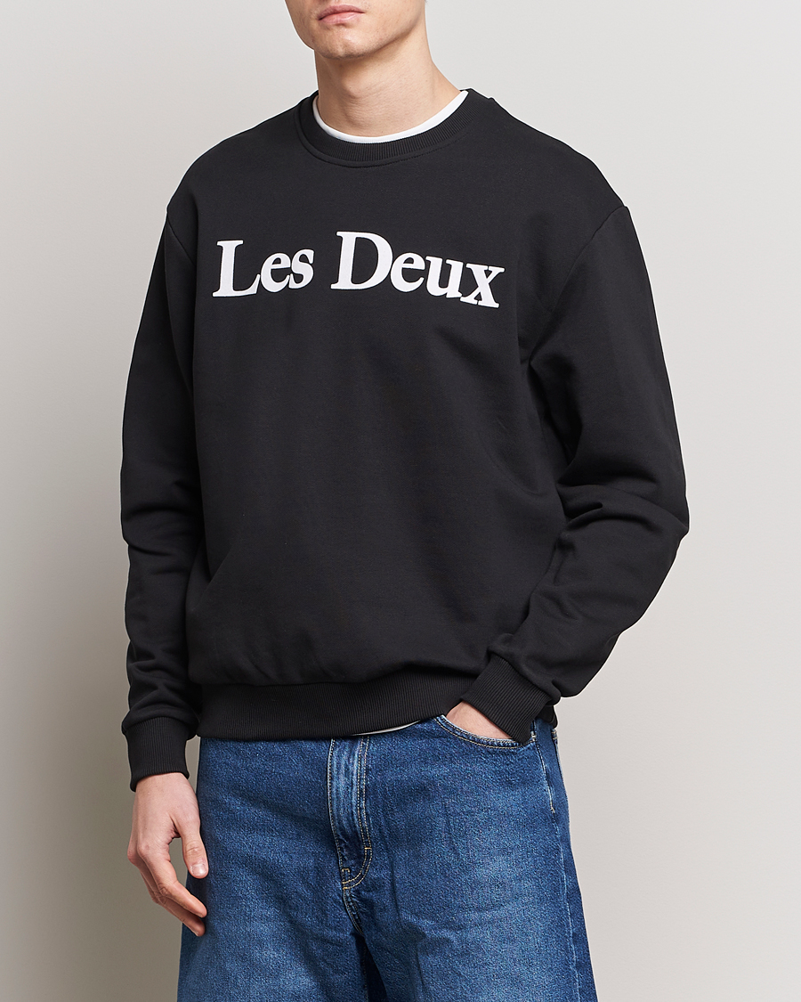 Men | LES DEUX | LES DEUX | Charles Logo Sweatshirt Black