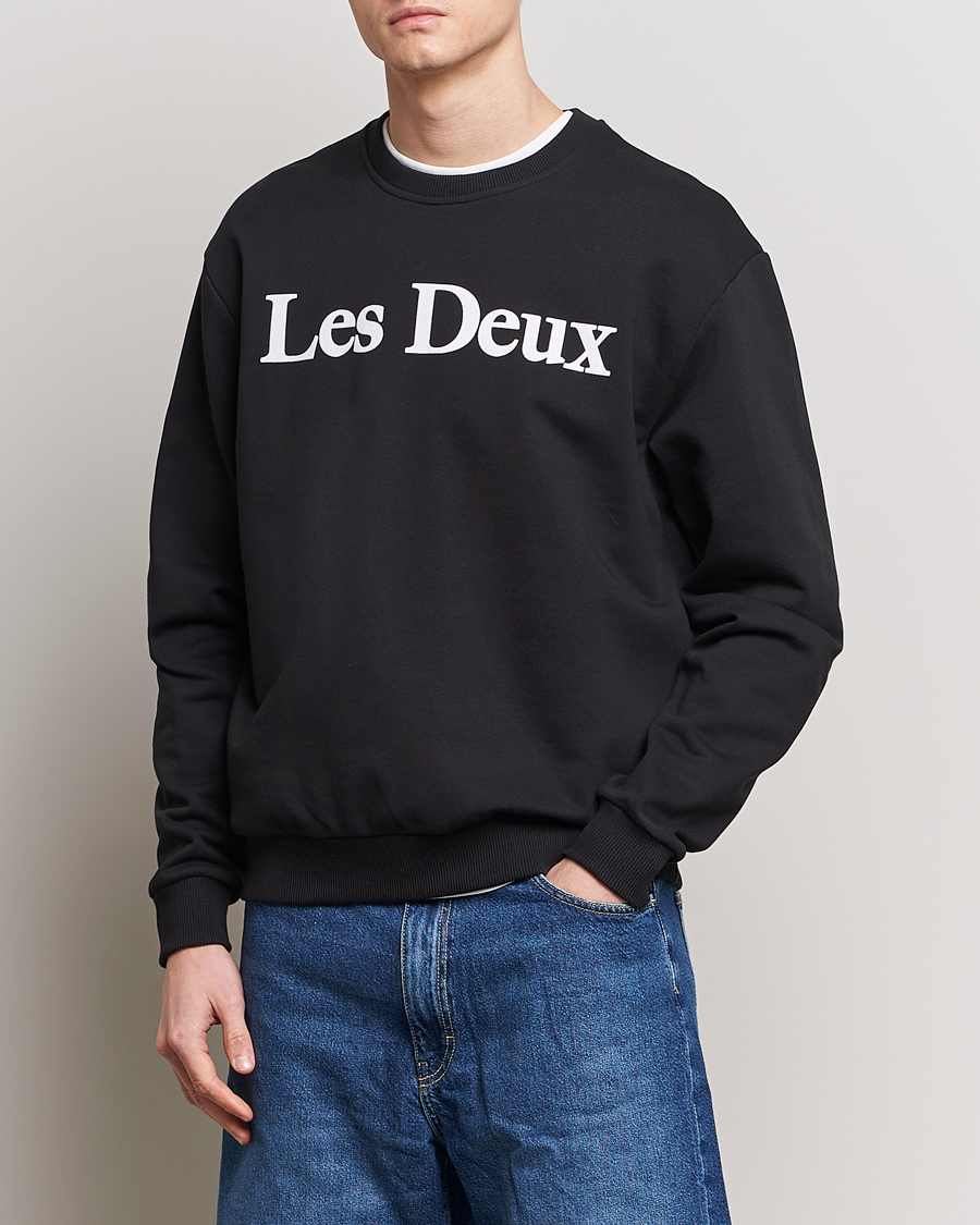Herren | Pullover | LES DEUX | Charles Logo Sweatshirt Black