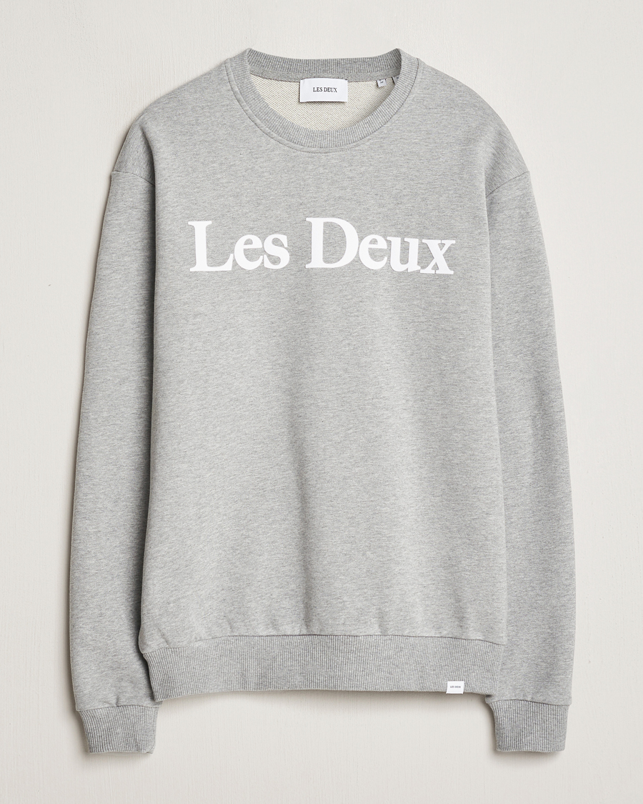 Herren | Pullover | LES DEUX | Charles Logo Sweatshirt Light Grey Melange