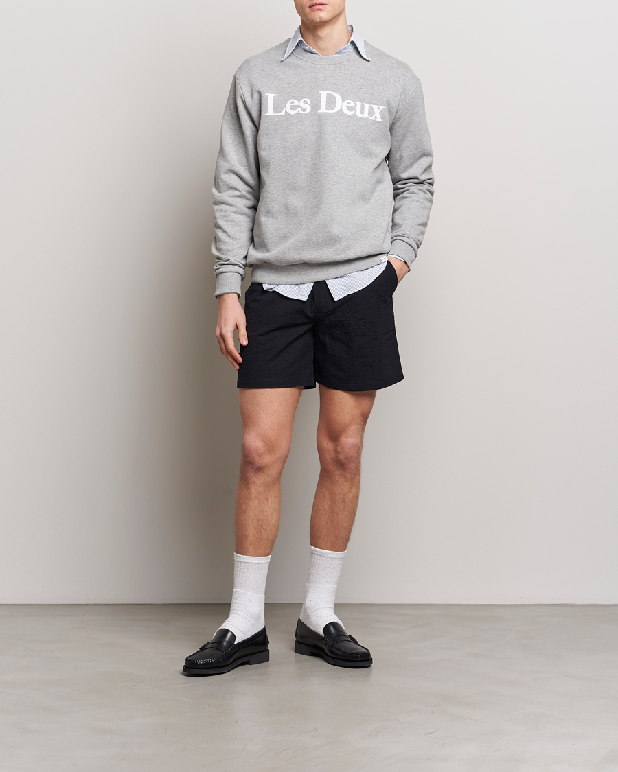 Herren | Pullover | LES DEUX | Charles Logo Sweatshirt Light Grey Melange