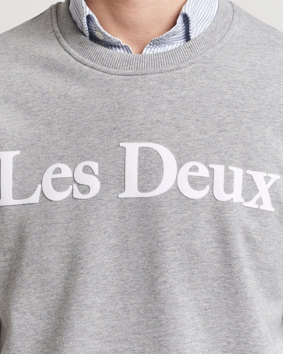Herren | Pullover | LES DEUX | Charles Logo Sweatshirt Light Grey Melange