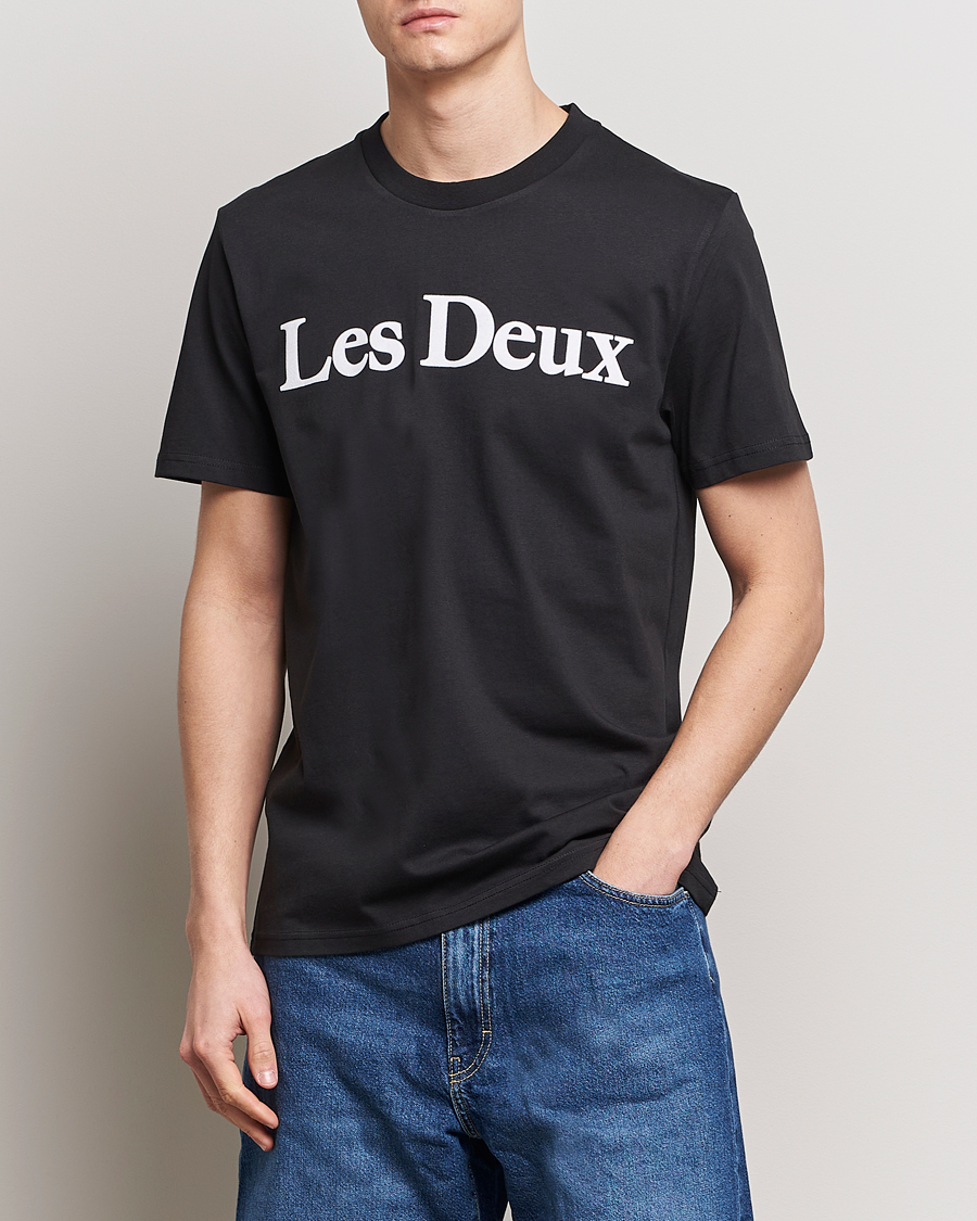 Men | LES DEUX | LES DEUX | Charles Logo T-Shirt Black