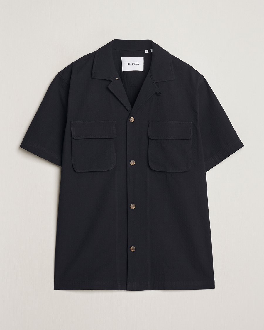 Herren | Hemden | LES DEUX | Osmund Seersucker Shirt Black