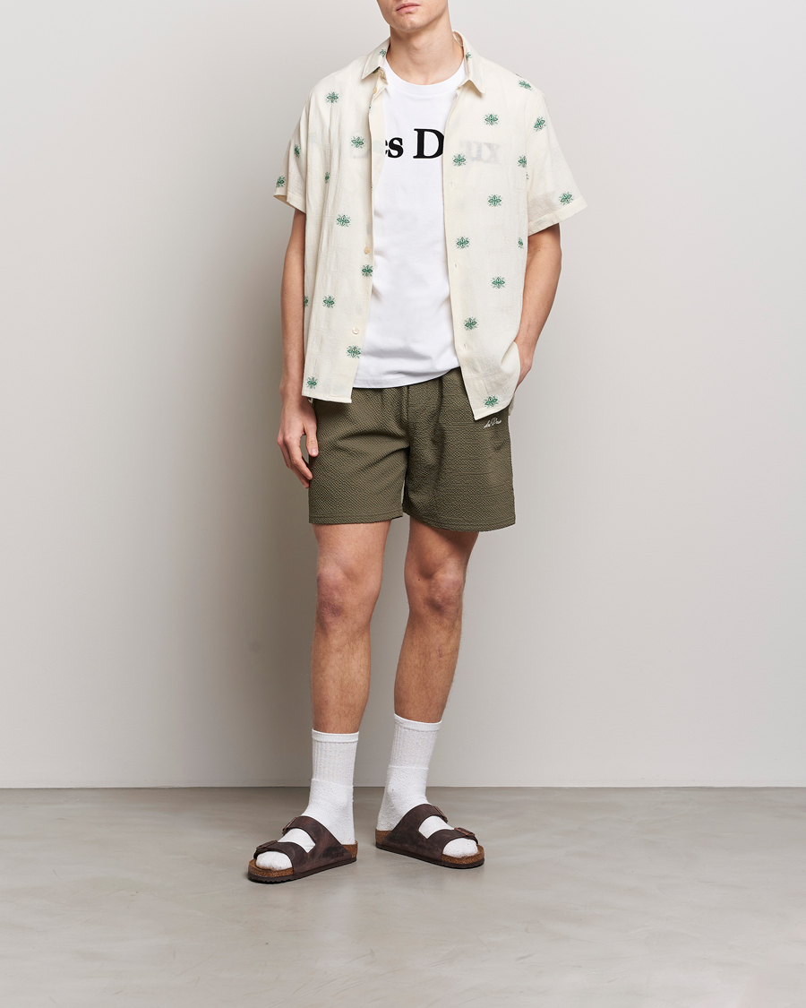 Herren | Badehosen | LES DEUX | Stan Seersucker Swim Shorts Bungee Cord