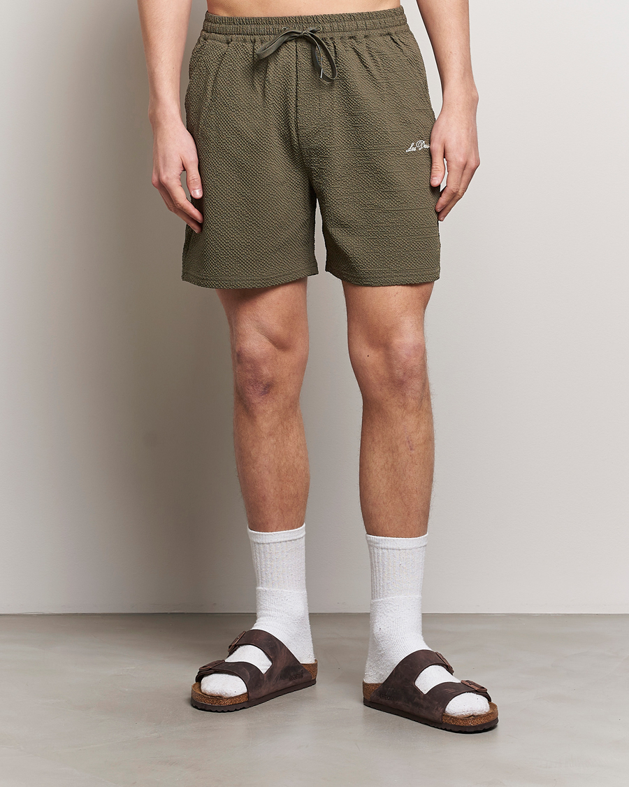 Herren | Badehosen | LES DEUX | Stan Seersucker Swim Shorts Bungee Cord