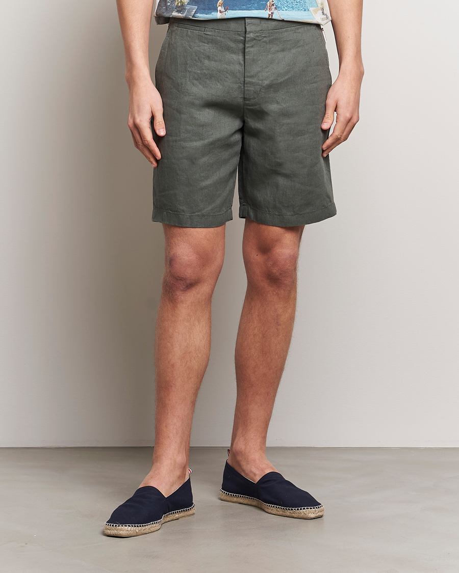 Herren | Kleidung | Orlebar Brown | Norwich Linen Shorts Light Kombu
