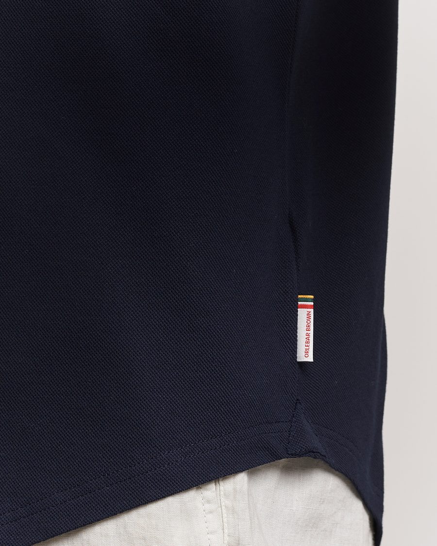 Herren | Hemden | Orlebar Brown | Giles Long Sleeve Pique Polo Night Iris
