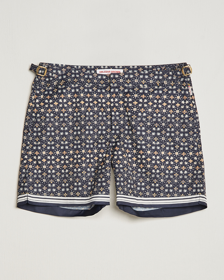 Herren | Badehosen | Orlebar Brown | Bulldog Fiore Printed Swim Shorts Night Iris