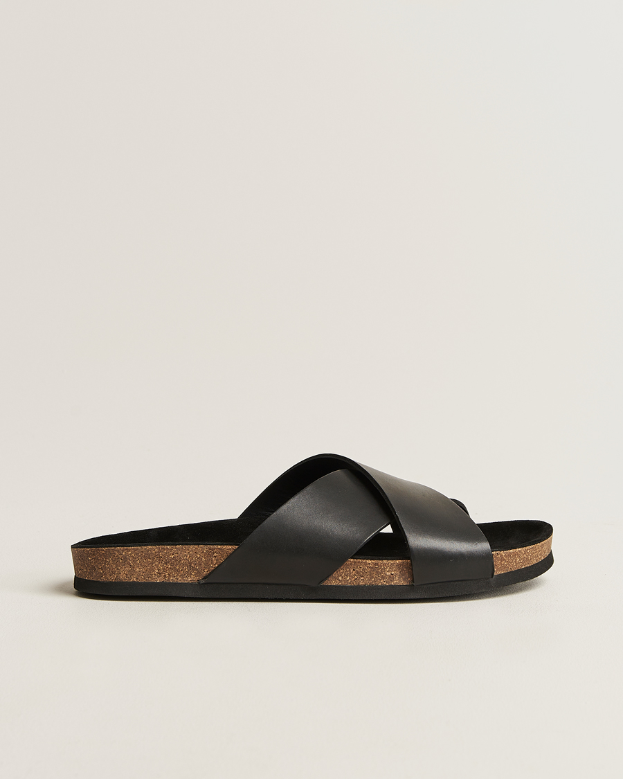Herren | Myrqvist Solvik Sandals Black Calf | Myrqvist | Solvik Sandals Black Calf