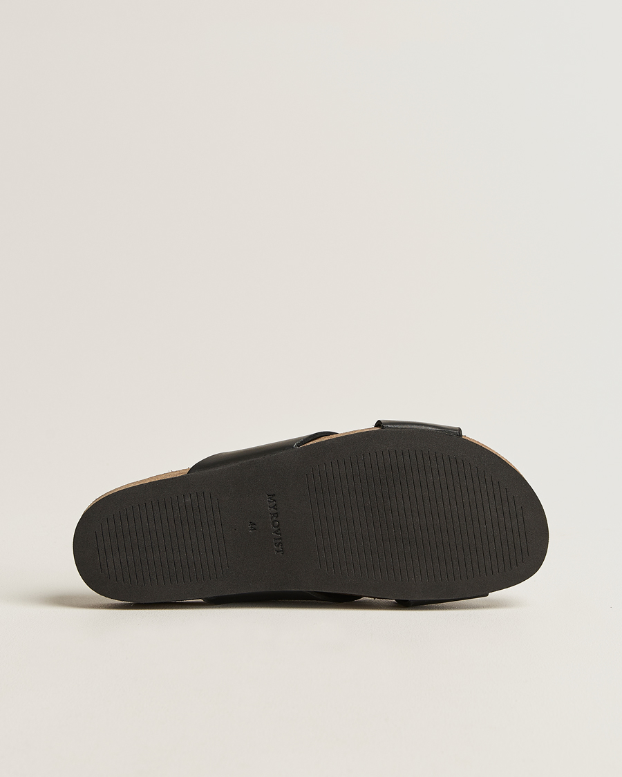 Herren | Myrqvist Solvik Sandals Black Calf | Myrqvist | Solvik Sandals Black Calf