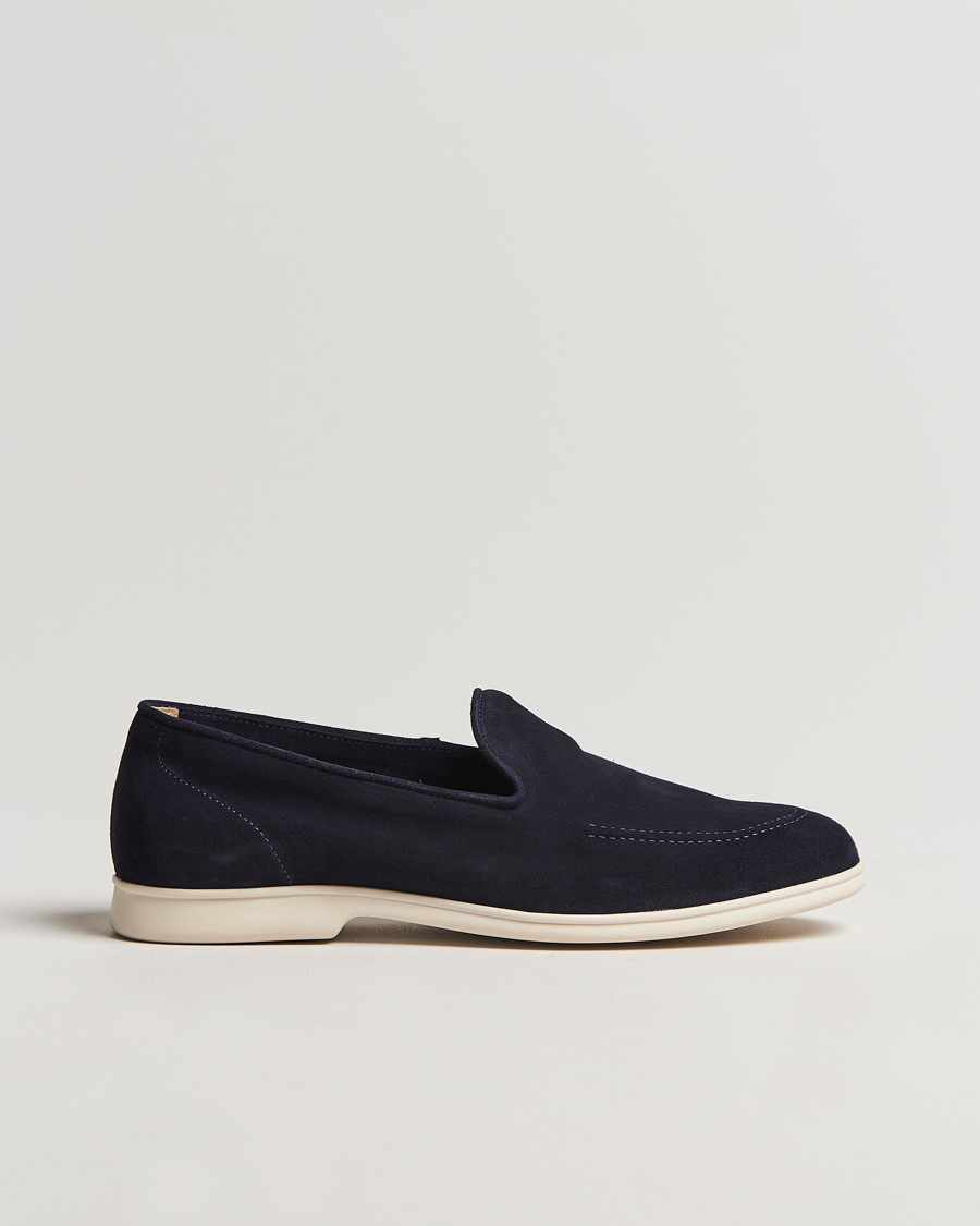 Herren | Myrqvist Brannö Loafers Navy Suede | Myrqvist | Brannö Loafers Navy Suede
