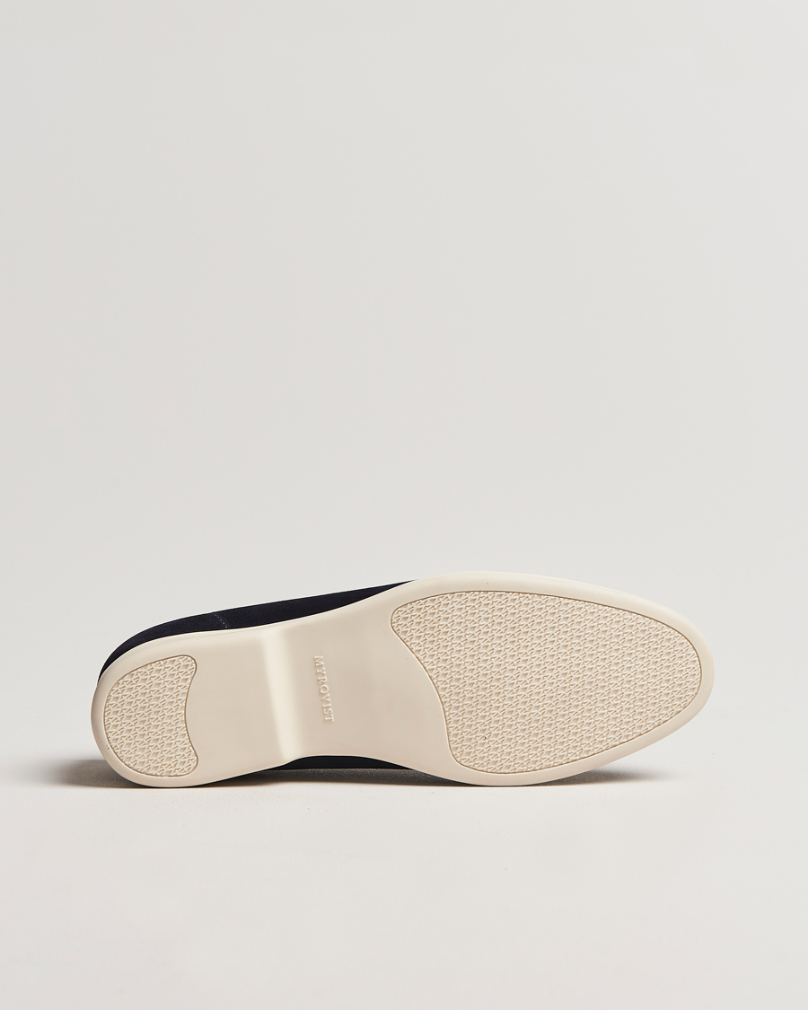 Herren | Myrqvist Brannö Loafers Navy Suede | Myrqvist | Brannö Loafers Navy Suede