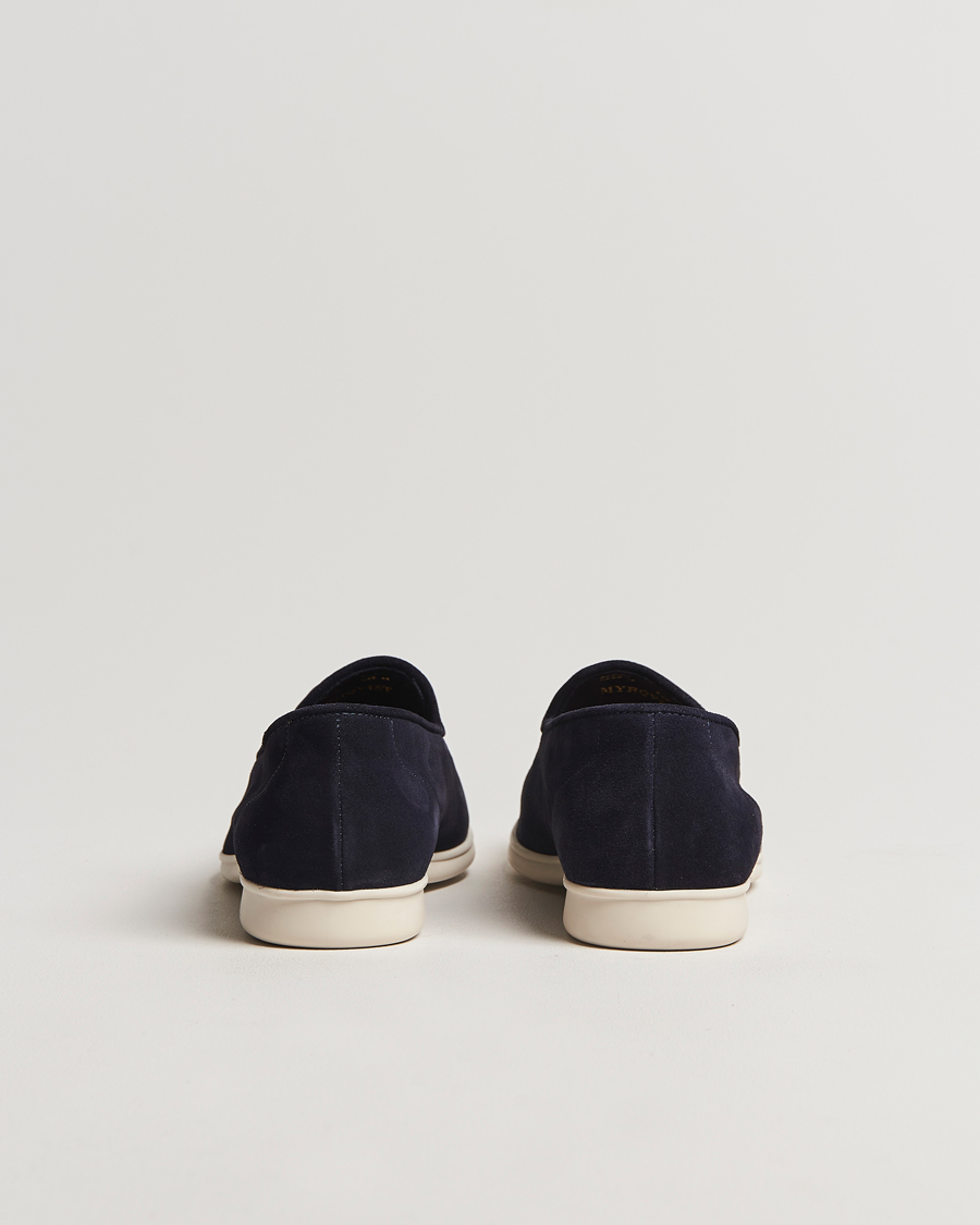 Herren | Myrqvist Brannö Loafers Navy Suede | Myrqvist | Brannö Loafers Navy Suede