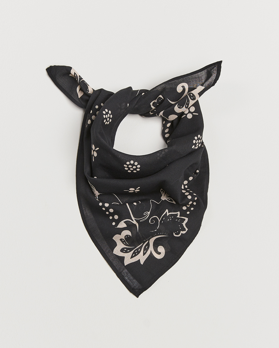 Herren | Nudie Jeans Ingrid Ornament Bandana Black | Nudie Jeans | Ingrid Ornament Bandana Black