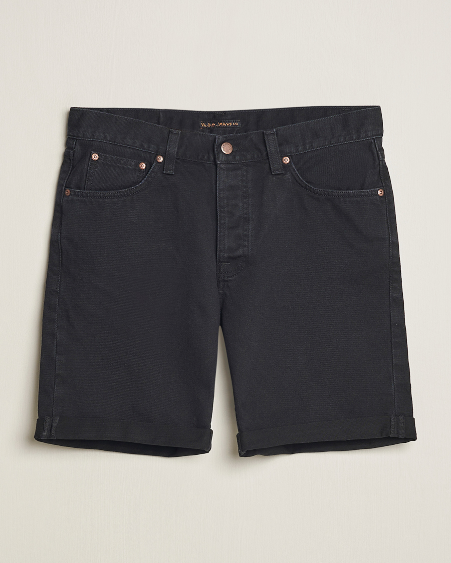 Herren | Shorts | Nudie Jeans | Josh Denim Shorts Aged Black