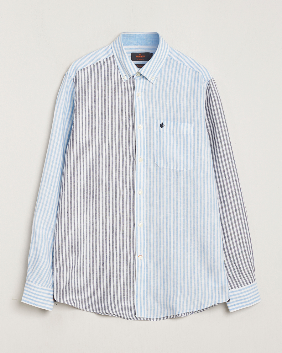 Herren | Hemden | Morris | Douglas Linen Mix Shirt Blue