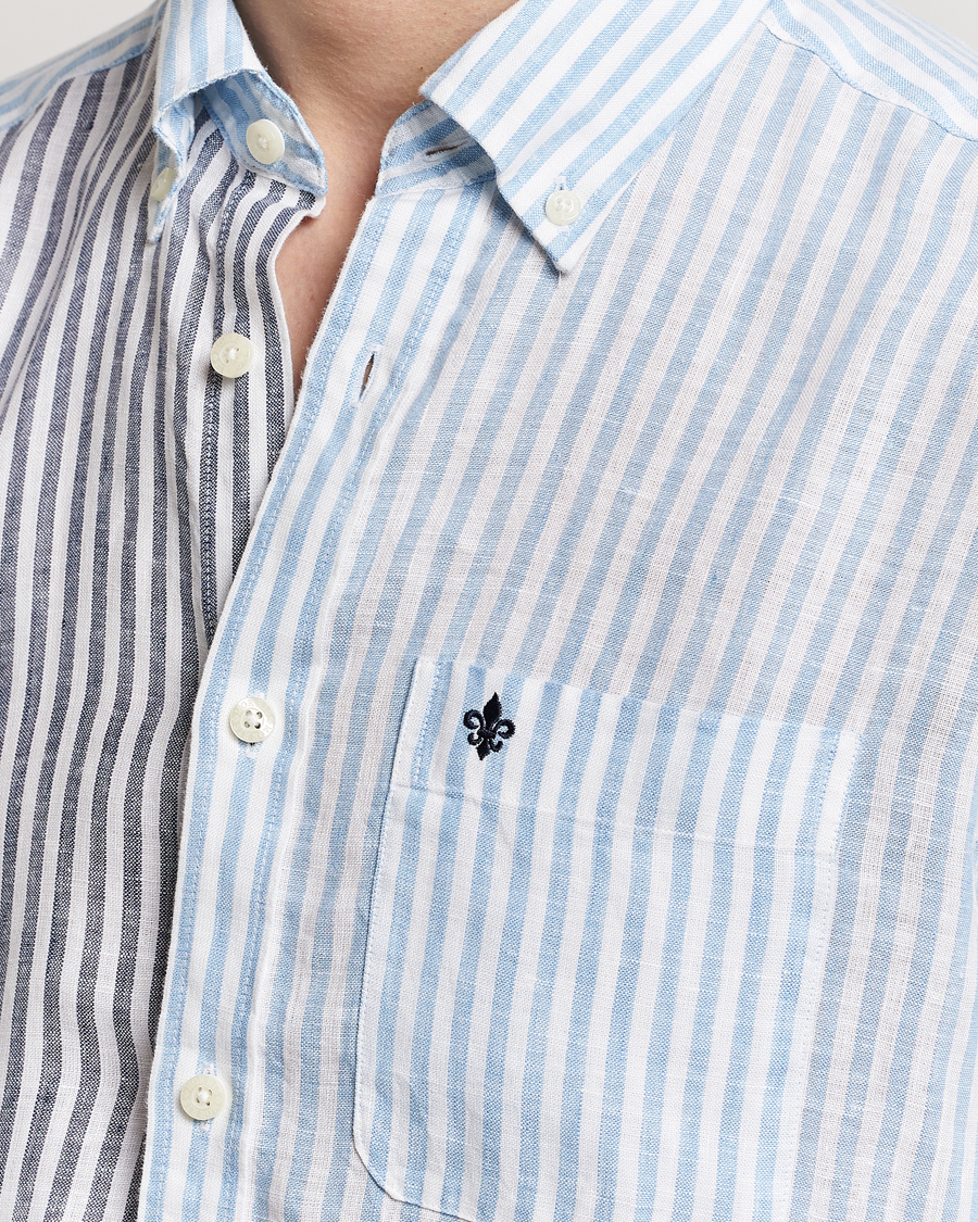 Herren | Hemden | Morris | Douglas Linen Mix Shirt Blue