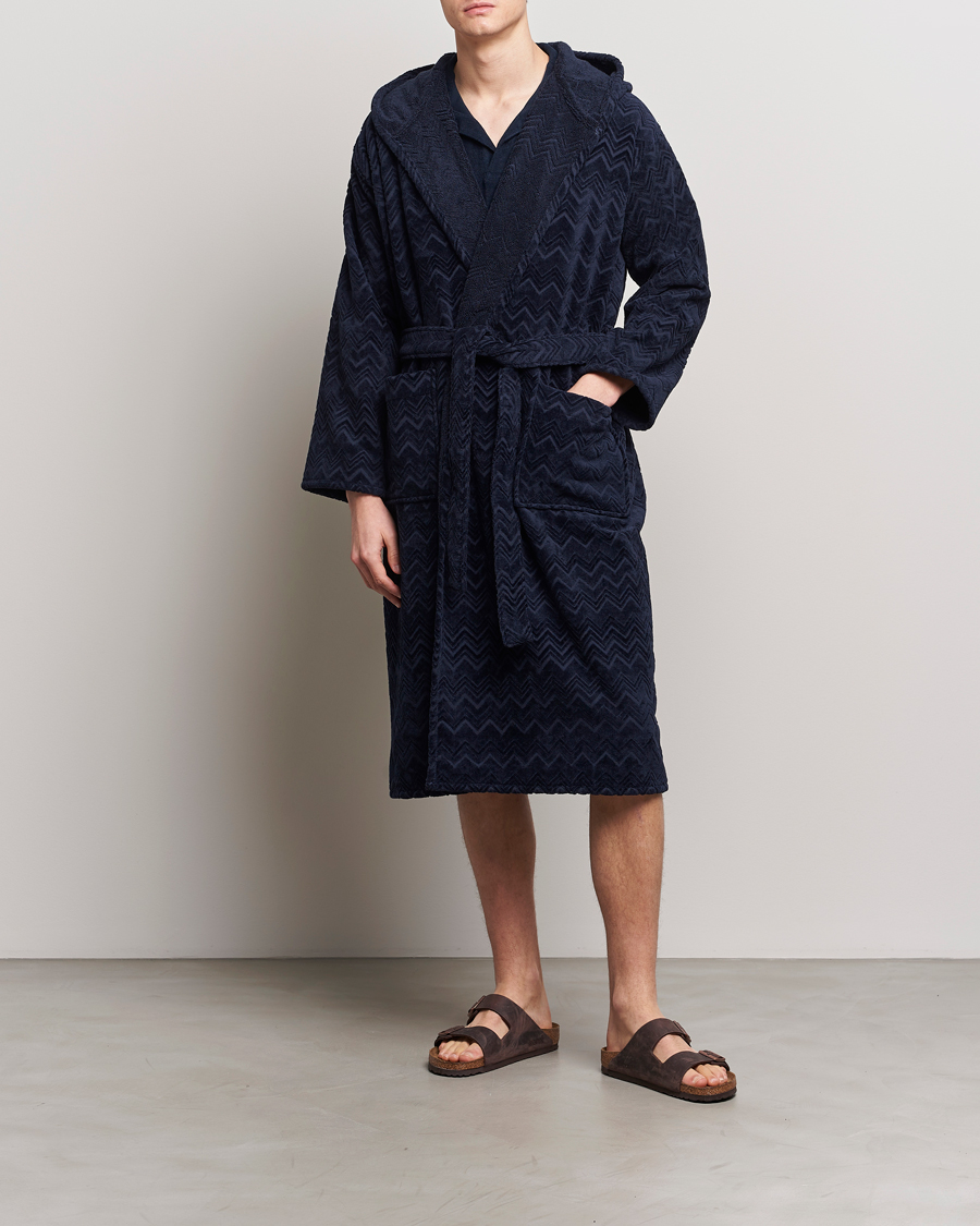 Herren | Schlafanzüge & Bademäntel | Missoni Home | Chalk Bath Robe Navy