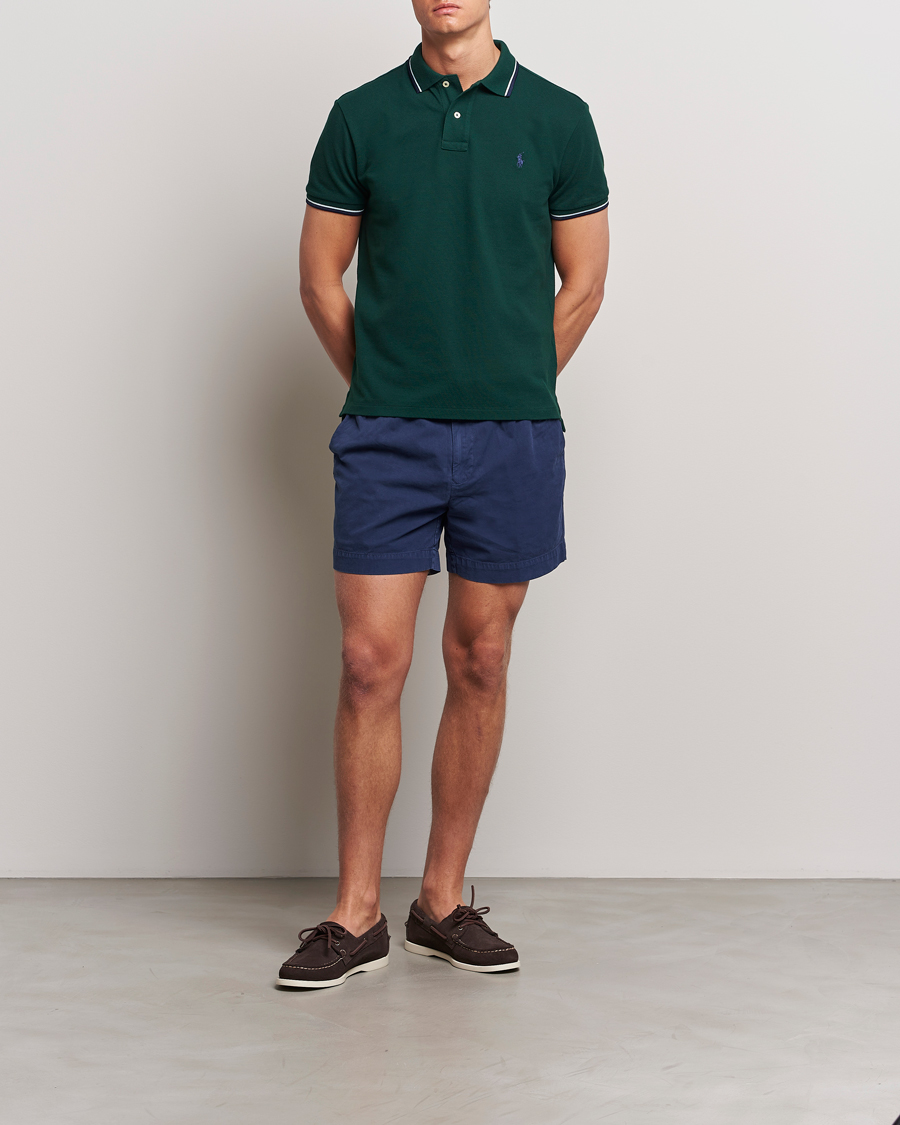 Herren | Poloshirts | Polo Ralph Lauren | Custom Slim Fit Tipped Polo Moss Agate