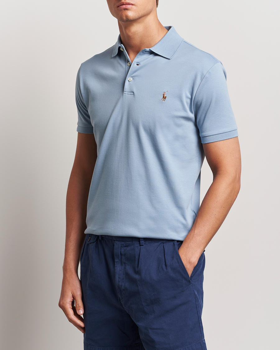 Herren | Poloshirts | Polo Ralph Lauren | Luxury Pima Cotton Polo Vessel Blue
