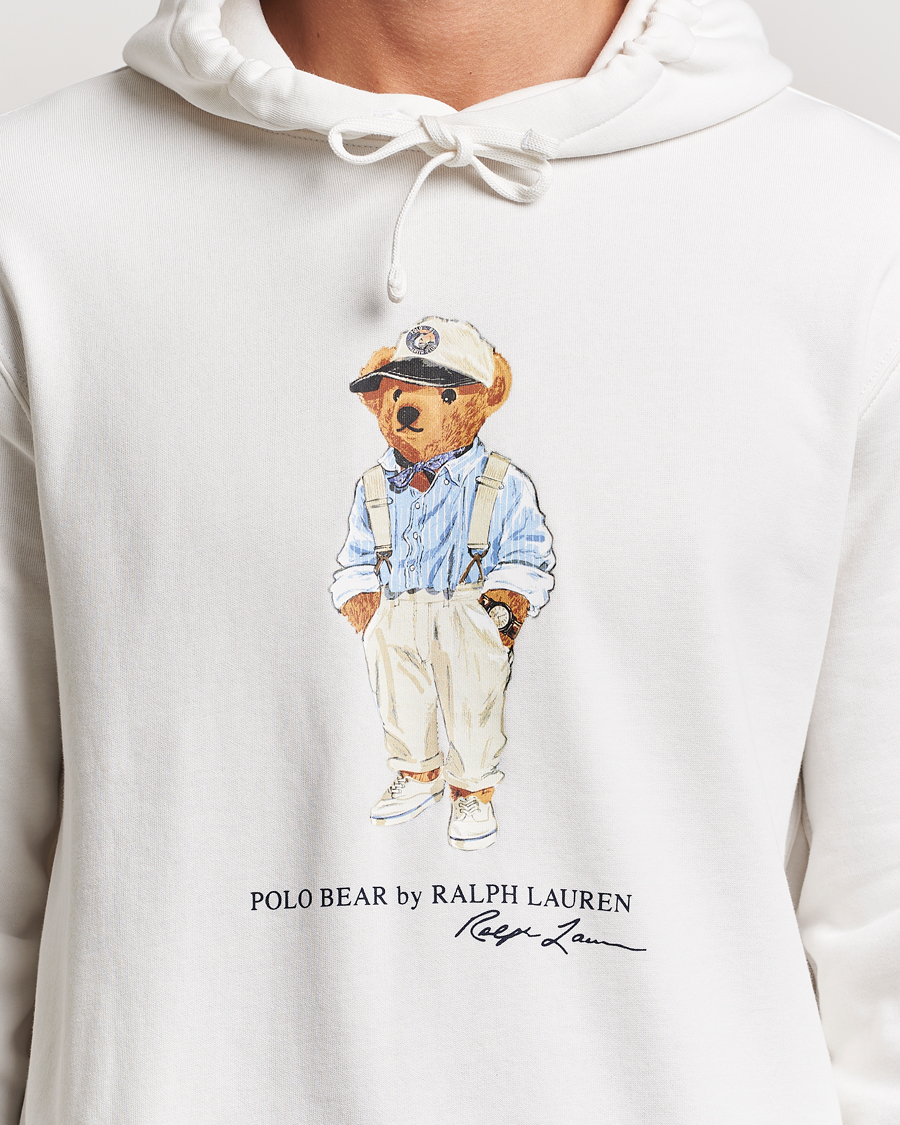 Herren | Pullover | Polo Ralph Lauren | Printed Hemingway Bear Hoodie Deckwash White