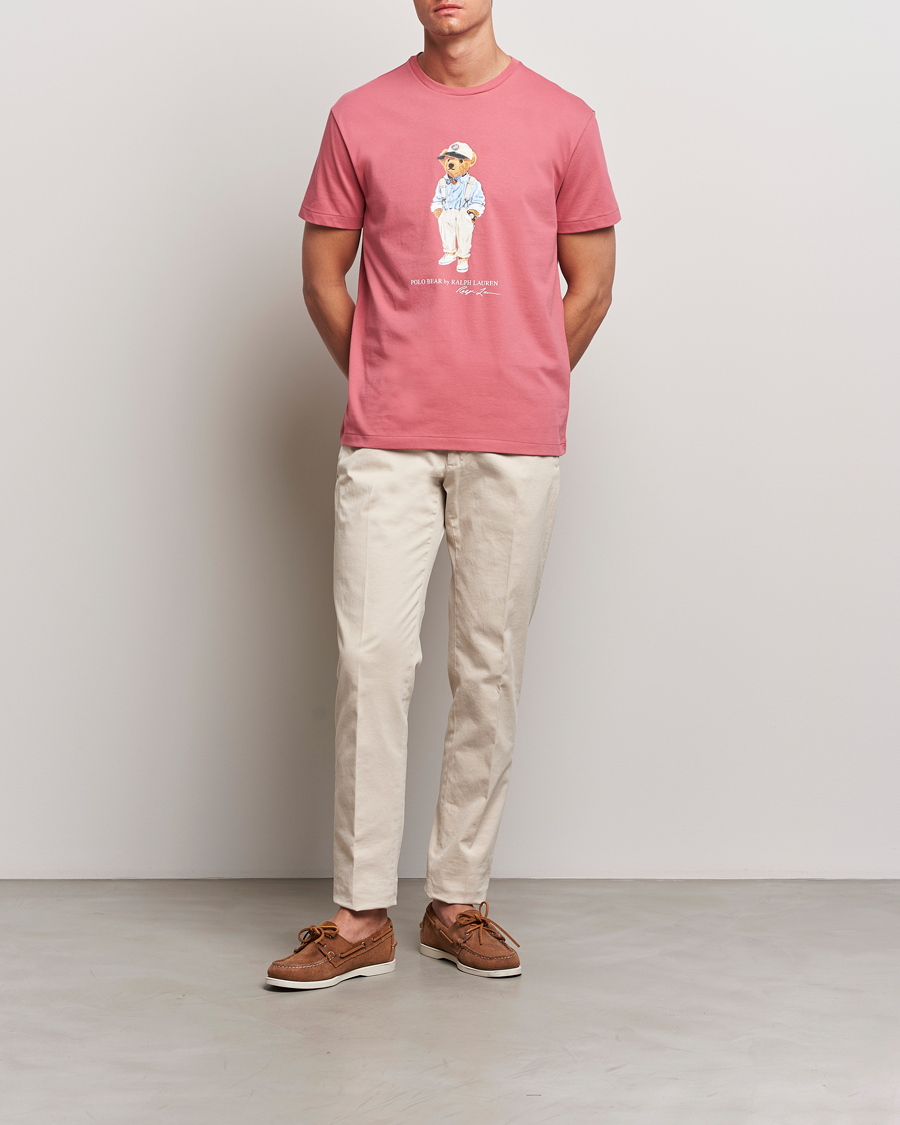 Herren | T-Shirts | Polo Ralph Lauren | Printed Hemingway Bear T-Shirt Adirondack Red