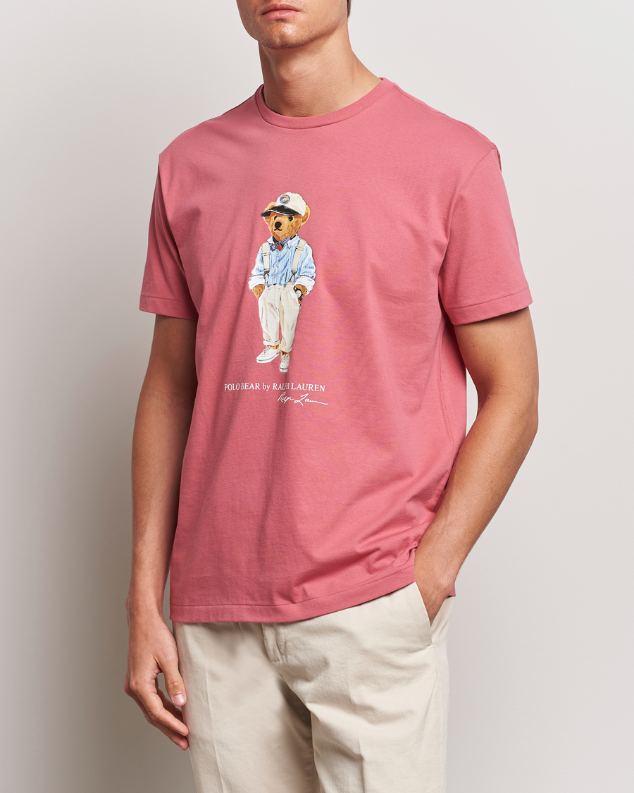 Herren | T-Shirts | Polo Ralph Lauren | Printed Hemingway Bear T-Shirt Adirondack Red