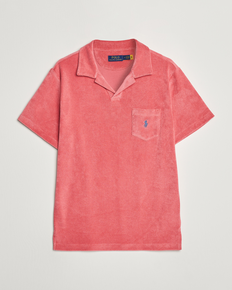 Herren | Poloshirts | Polo Ralph Lauren | Cotton Terry Open Collar Polo Adirondack Red