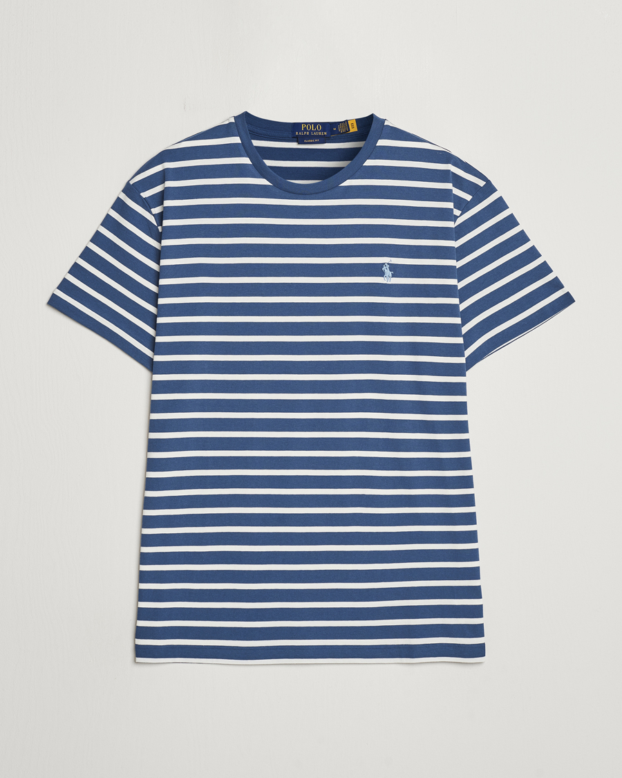 Herren | T-Shirts | Polo Ralph Lauren | Striped Crew Neck T-Shirt Clancy Blue/Nevis