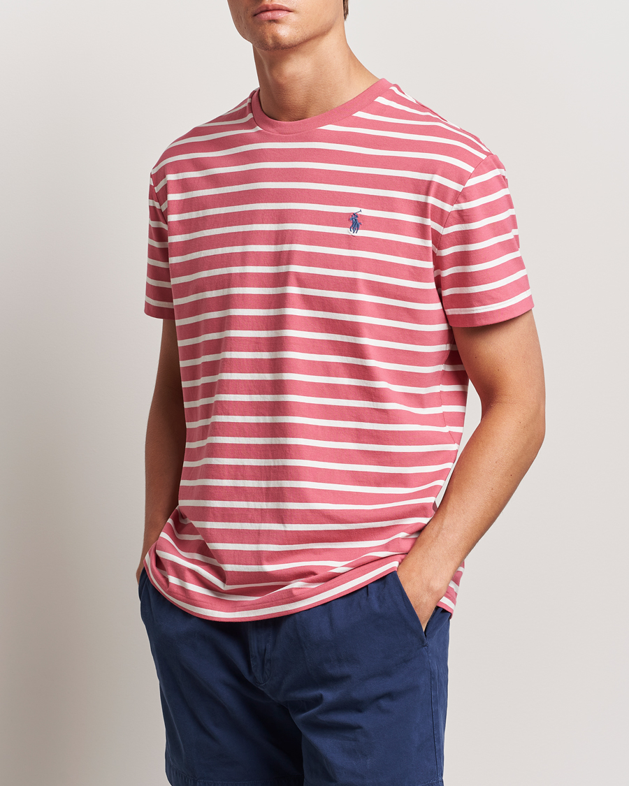 Herren | T-Shirts | Polo Ralph Lauren | Striped Crew Neck T-Shirt Adirondack Red/Nevis