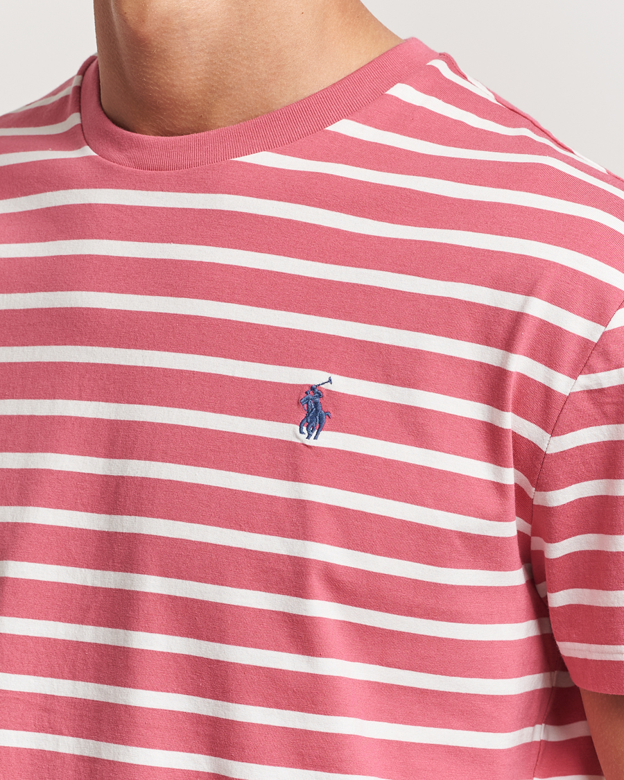 Herren | T-Shirts | Polo Ralph Lauren | Striped Crew Neck T-Shirt Adirondack Red/Nevis
