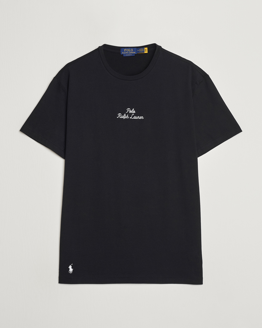 Herren | T-Shirts | Polo Ralph Lauren | Center Logo Crew Neck T-Shirt Polo Black