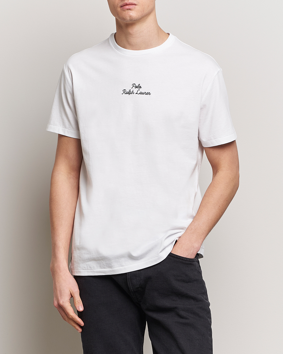 Herren | Kurzarm T-Shirt | Polo Ralph Lauren | Center Logo Crew Neck T-Shirt White
