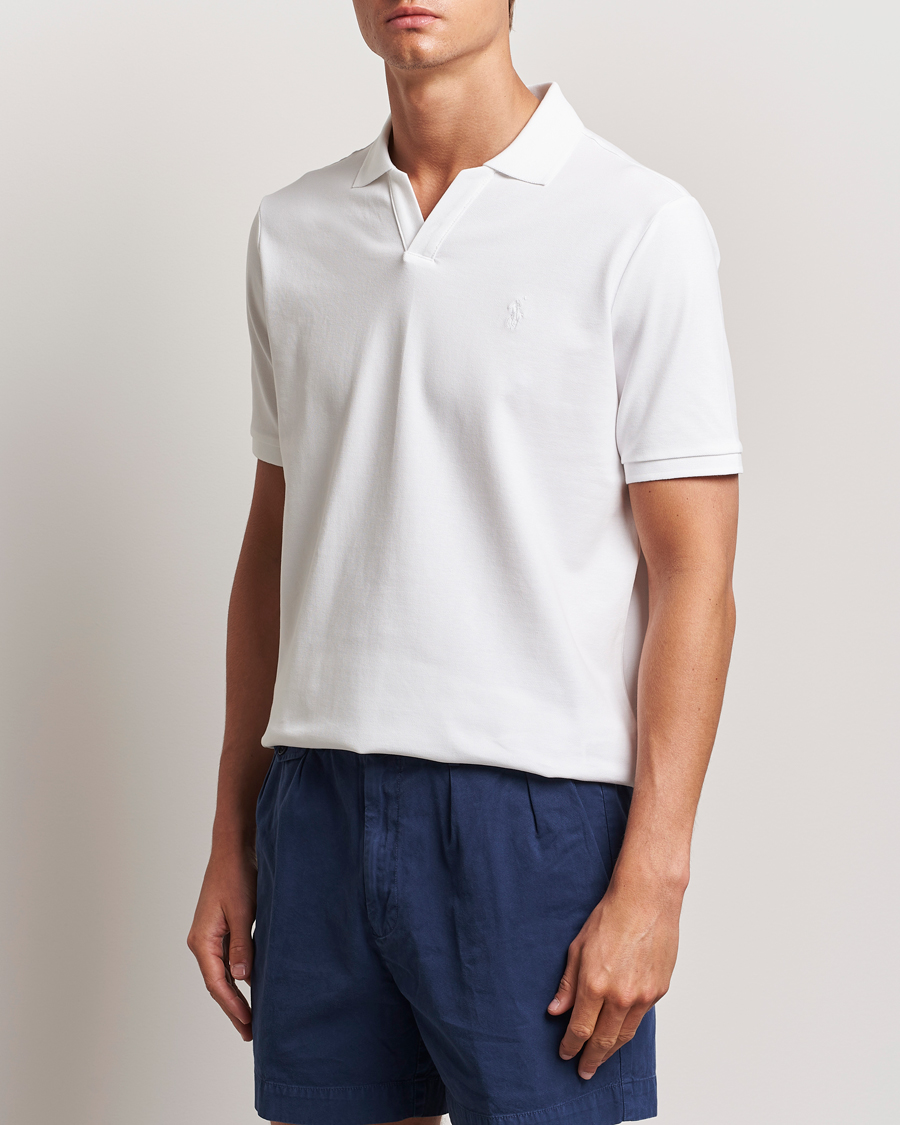 Herren | Poloshirts | Polo Ralph Lauren | Classic Fit Open Collar Polo White
