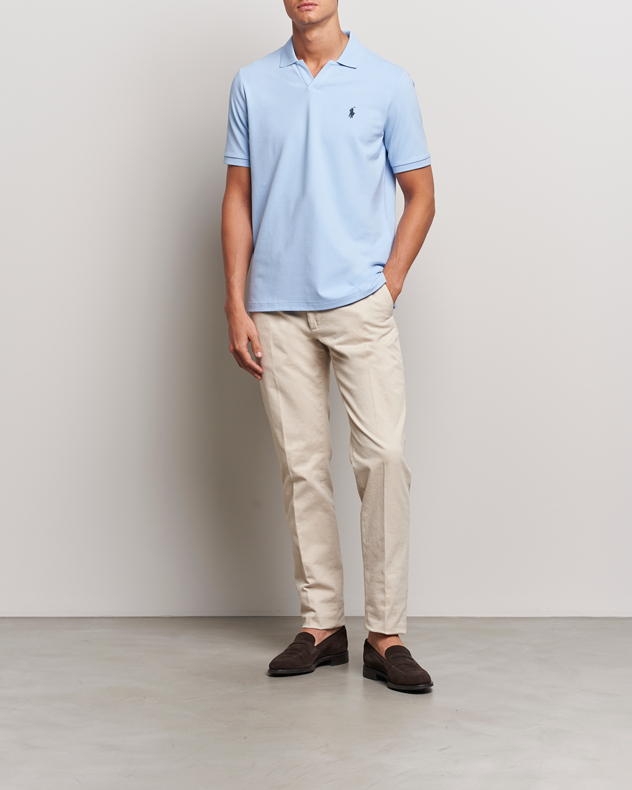 Herren | Poloshirts | Polo Ralph Lauren | Classic Fit Open Collar Polo Office Blue