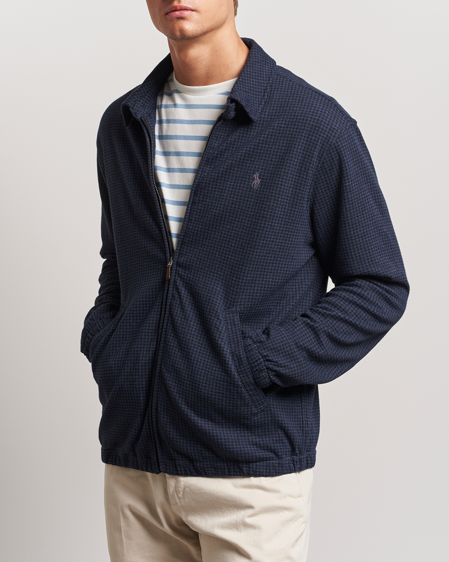 Herren | Jacken | Polo Ralph Lauren | Double Knit Dogtooth Baracuda Jacket Vintage Navy