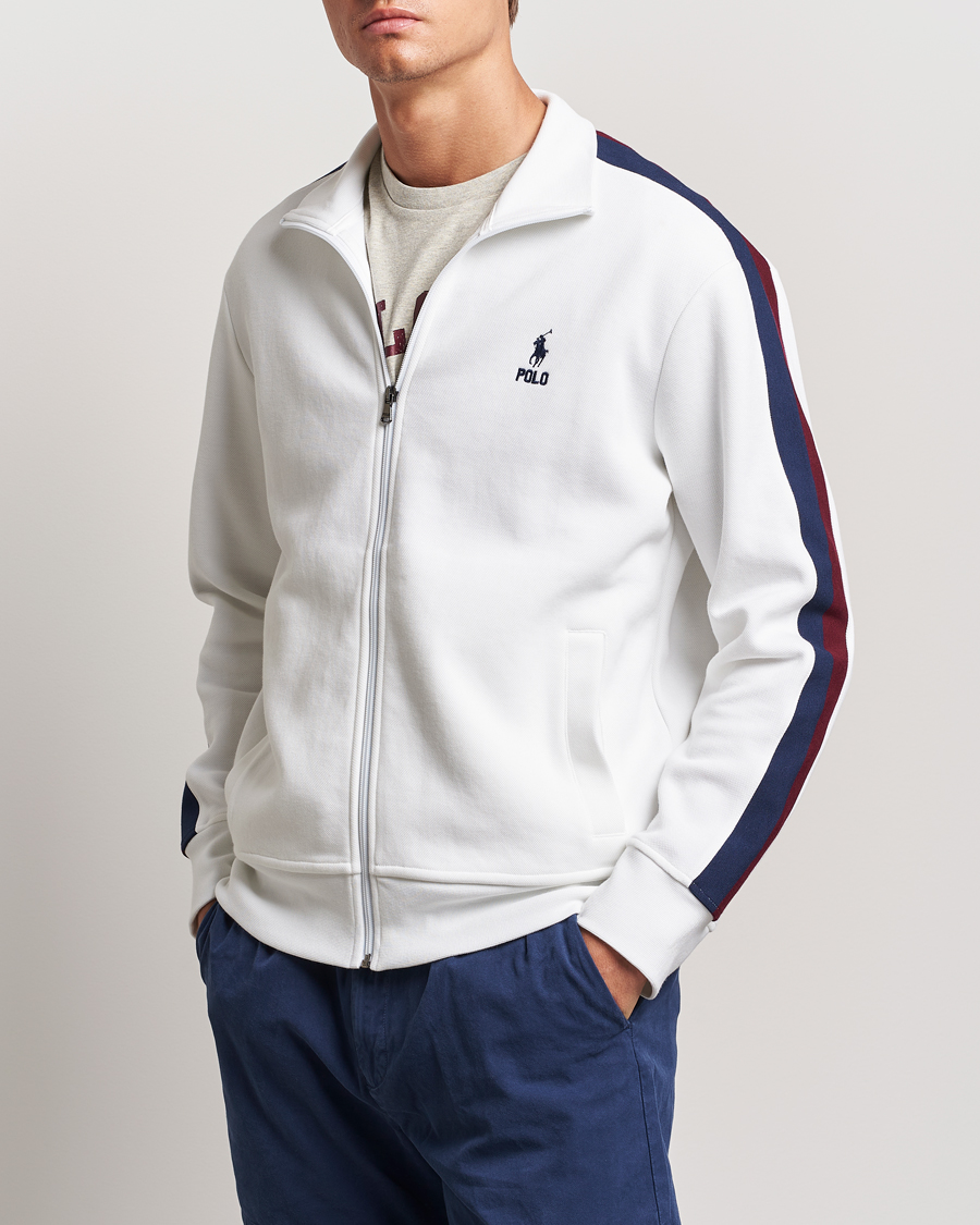 Herren | Pullover | Polo Ralph Lauren | Double Knit Taped Track Jacket White