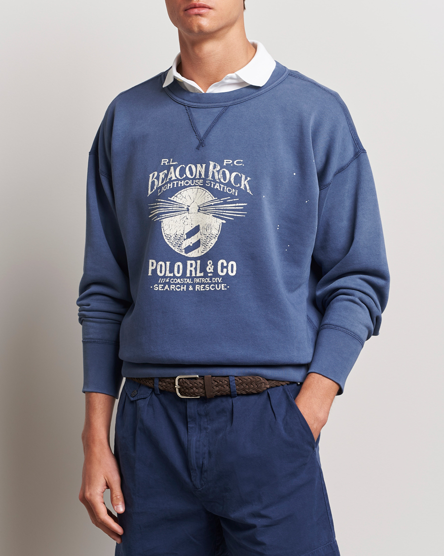 Herren | Pullover | Polo Ralph Lauren | Graphic Fleece Sweatshirt Blue Heaven