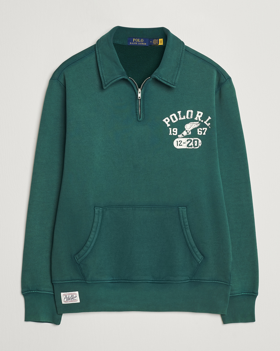 Herren | Pullover | Polo Ralph Lauren | Graphic Fleece Half Zip Moss Agate